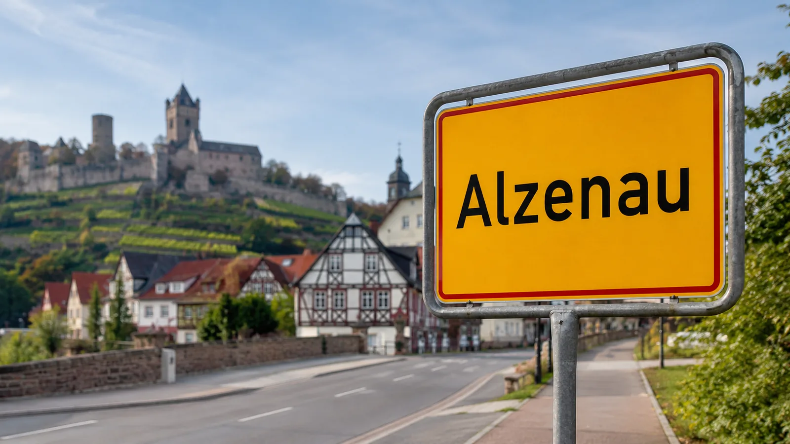 Ortseingangsschild Alzenau