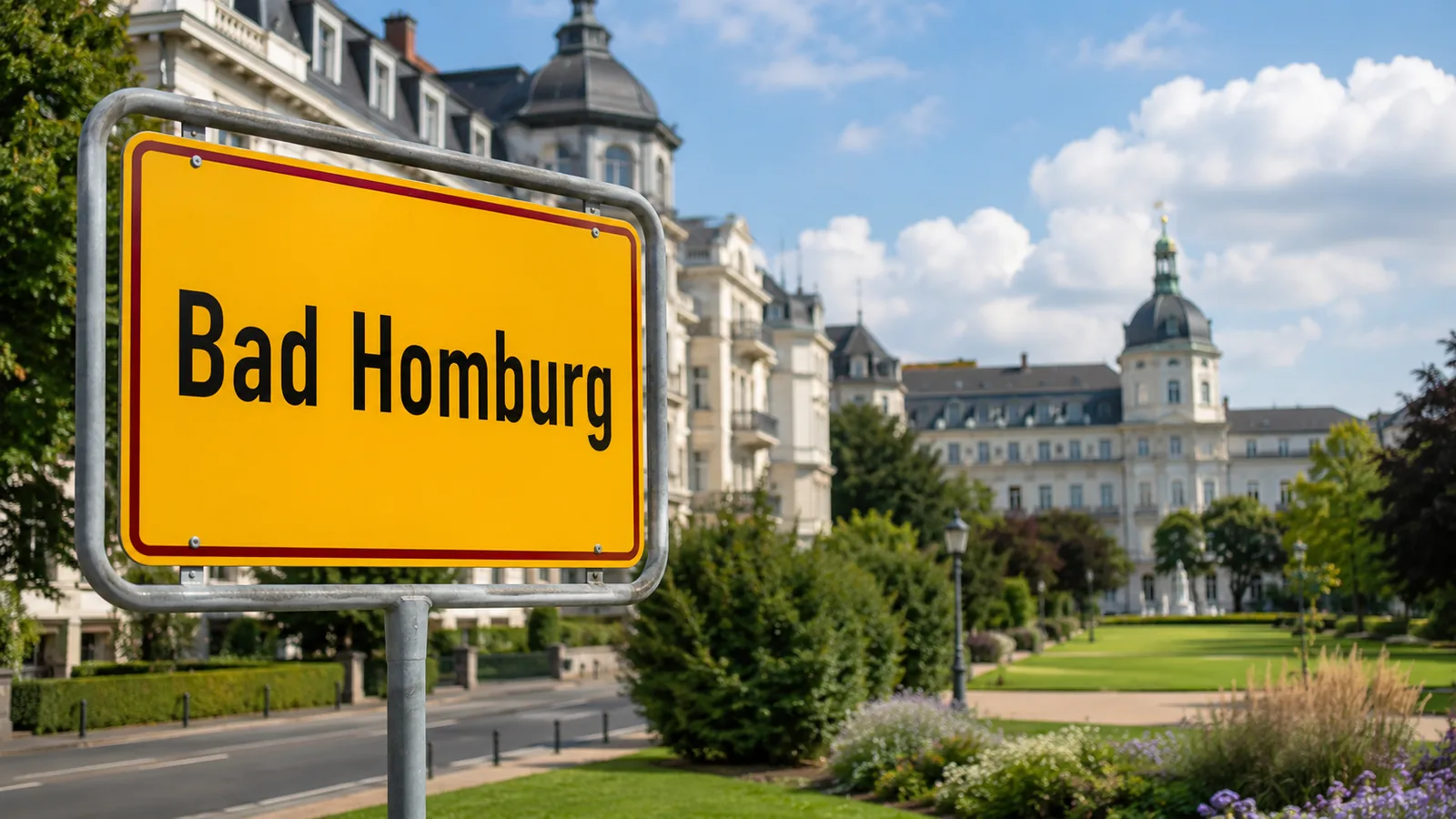 Ortseingangsschild Bad Homburg