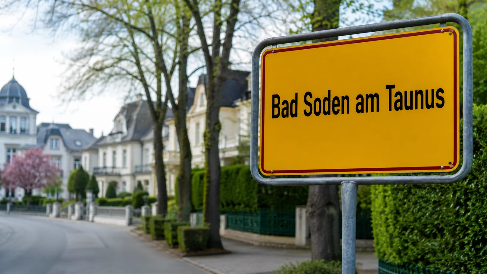 Ortseingangsschild Bad Soden am Taunus