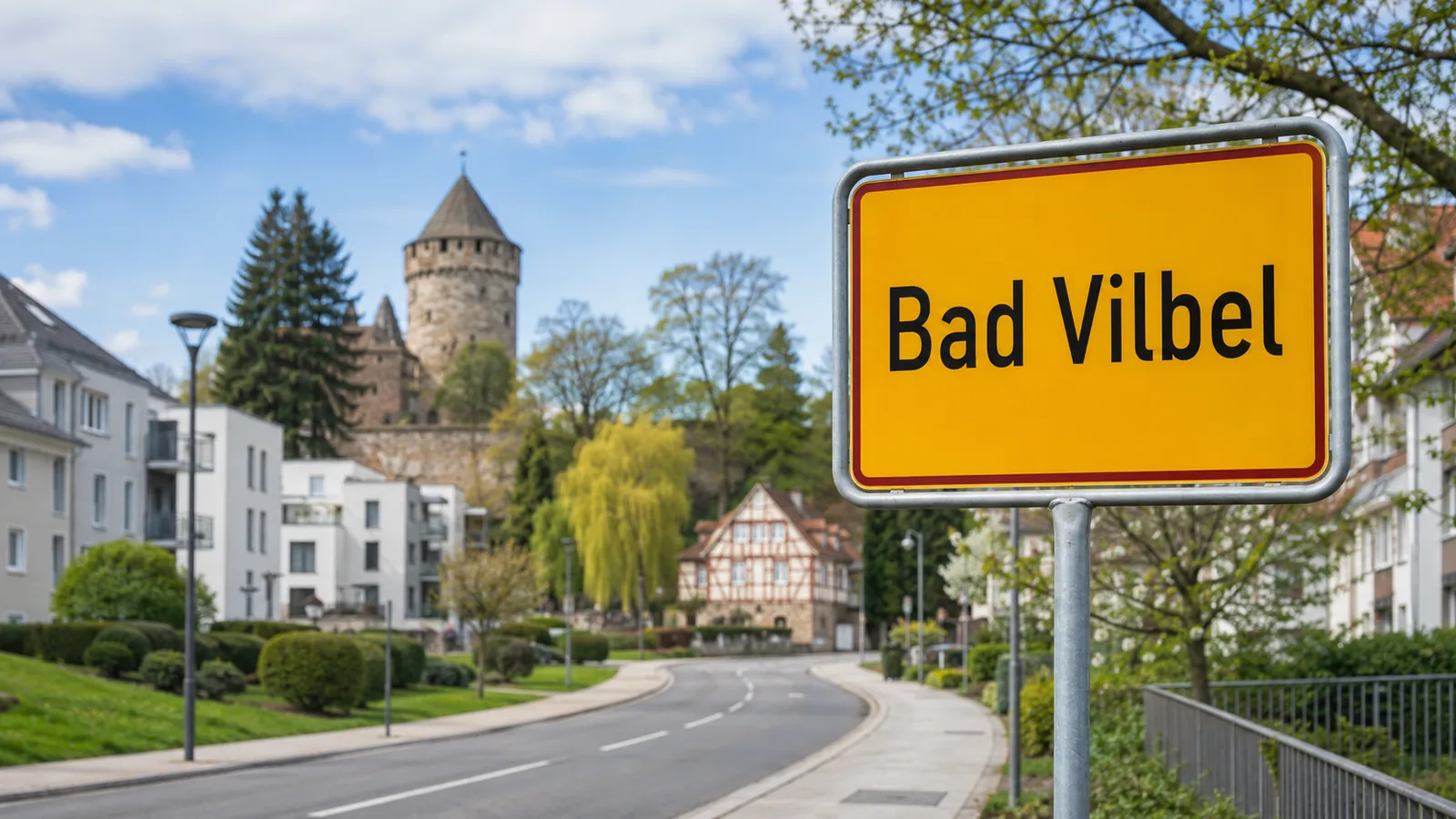 Ortseingangsschild Bad Vilbel