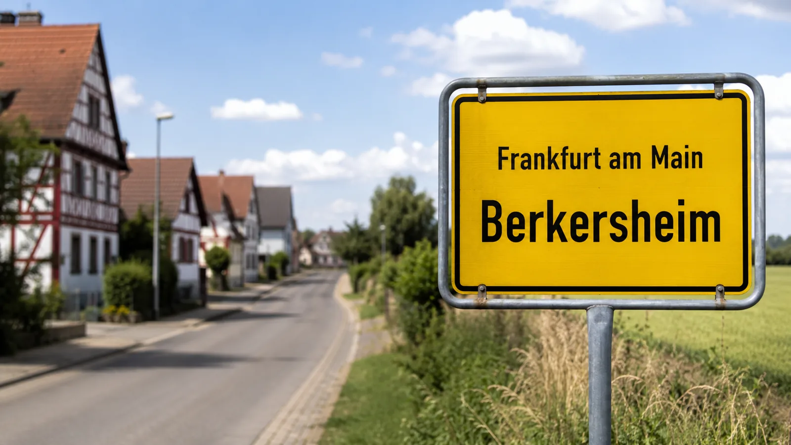 Ortseingangsschild Frankfurt am Main – Berkersheim