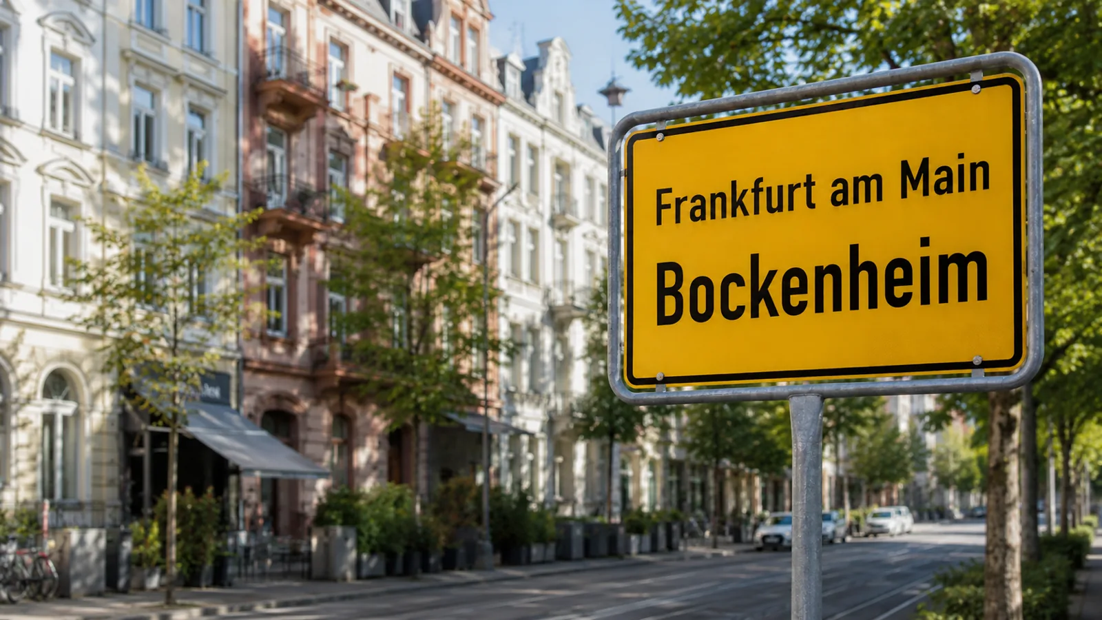 Ortseingangsschild Frankfurt am Main – Bockenheim