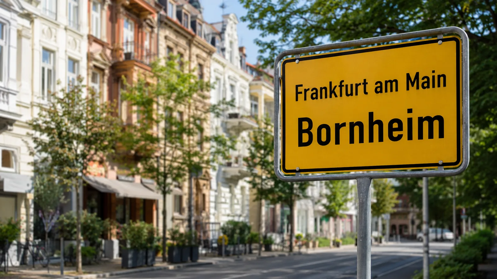Ortseingangsschild Frankfurt am Main – Bornheim