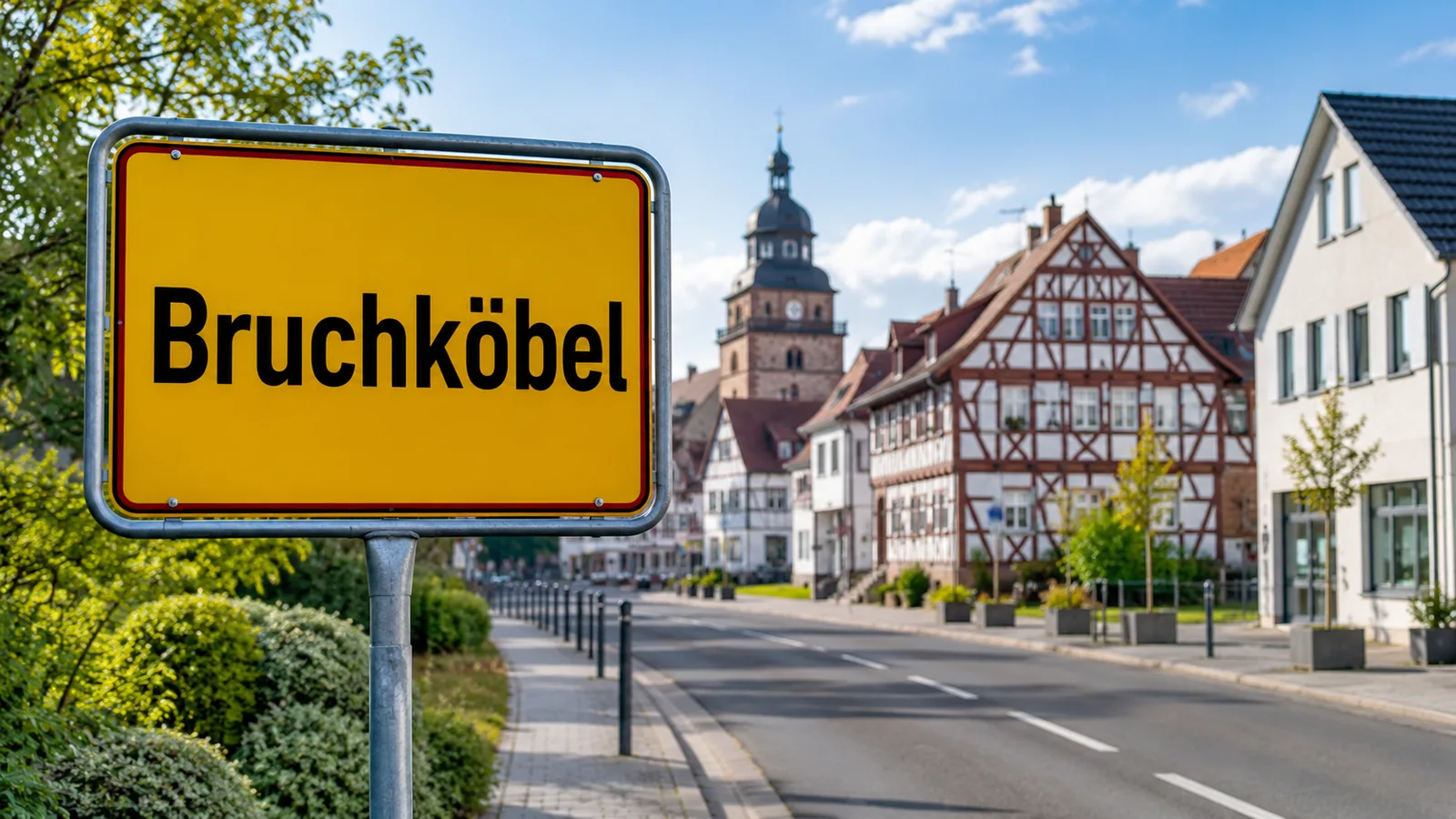 Ortseingangsschild Bruchköbel