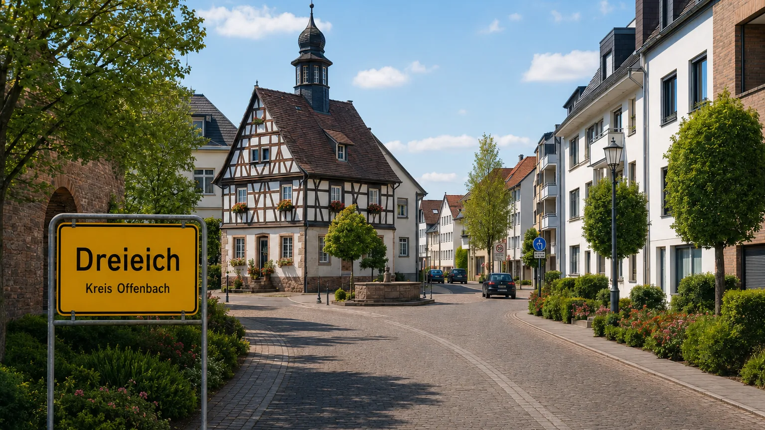 Ortseingangsschild Dreieich