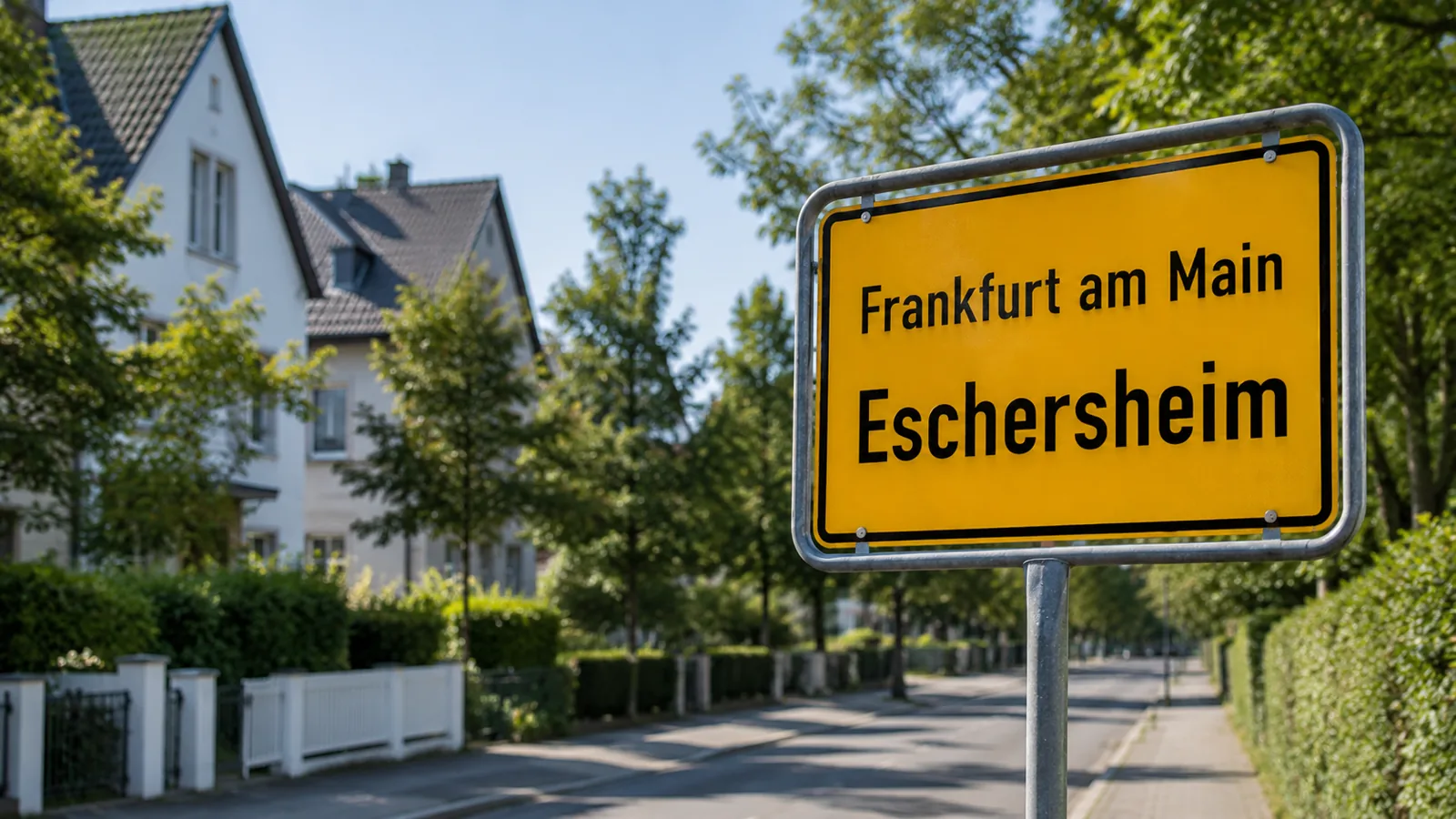 Ortseingangsschild Frankfurt am Main – Eschersheim