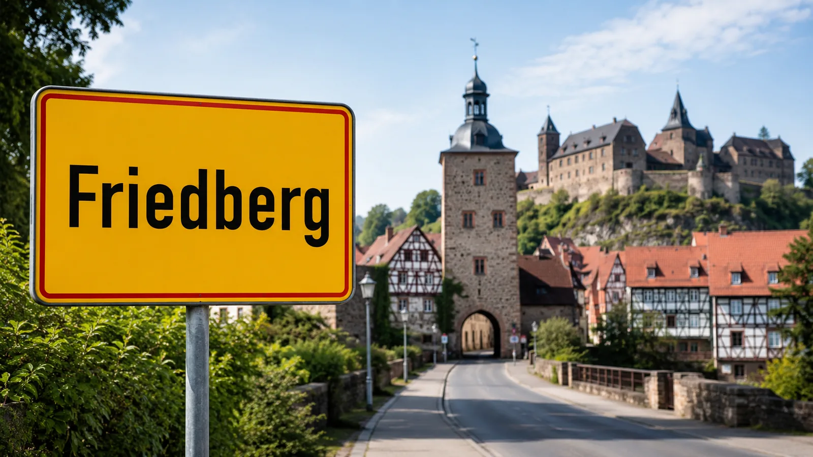 Ortseingangsschild Friedberg