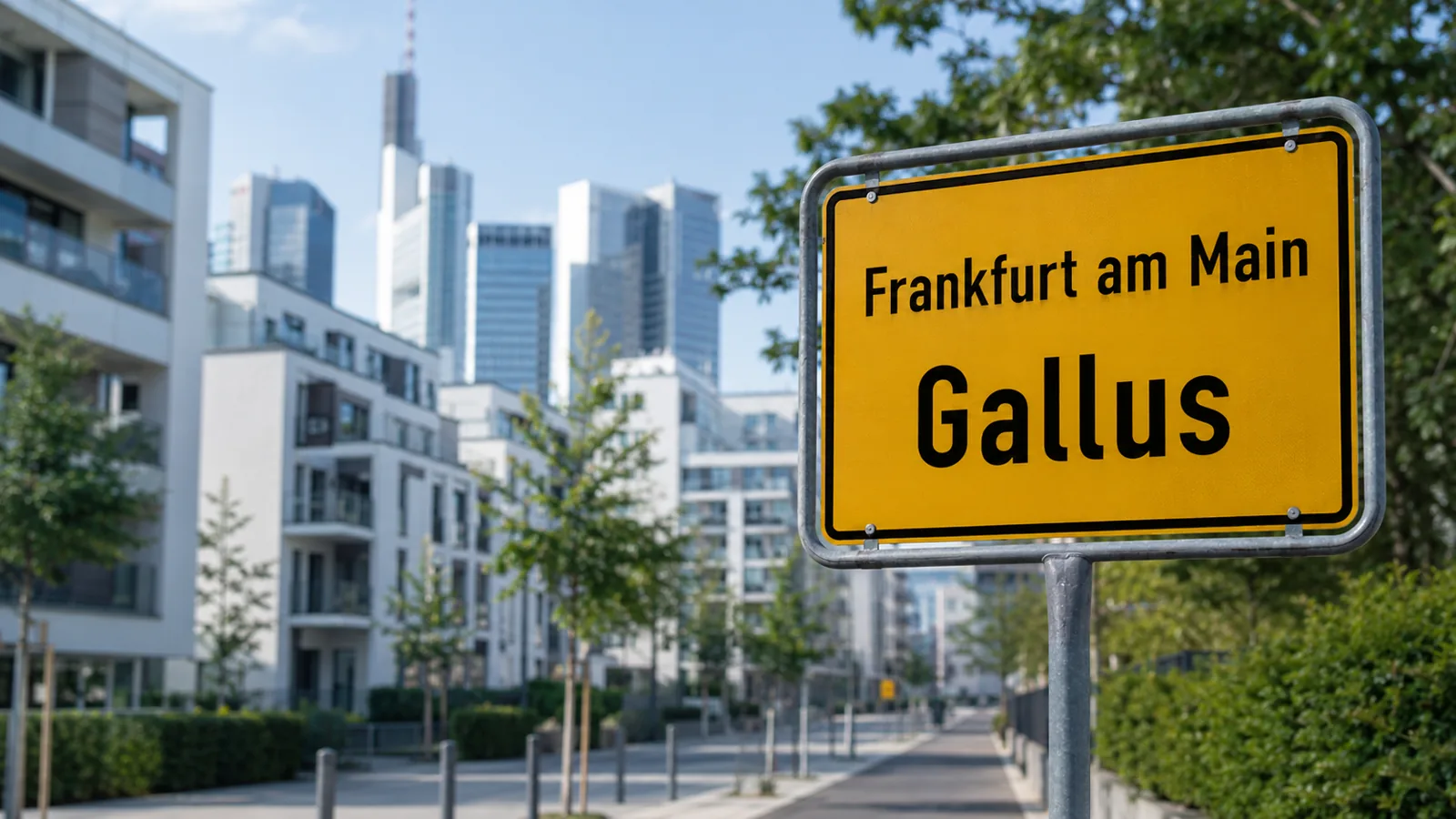 Ortseingangsschild Frankfurt am Main – Gallus