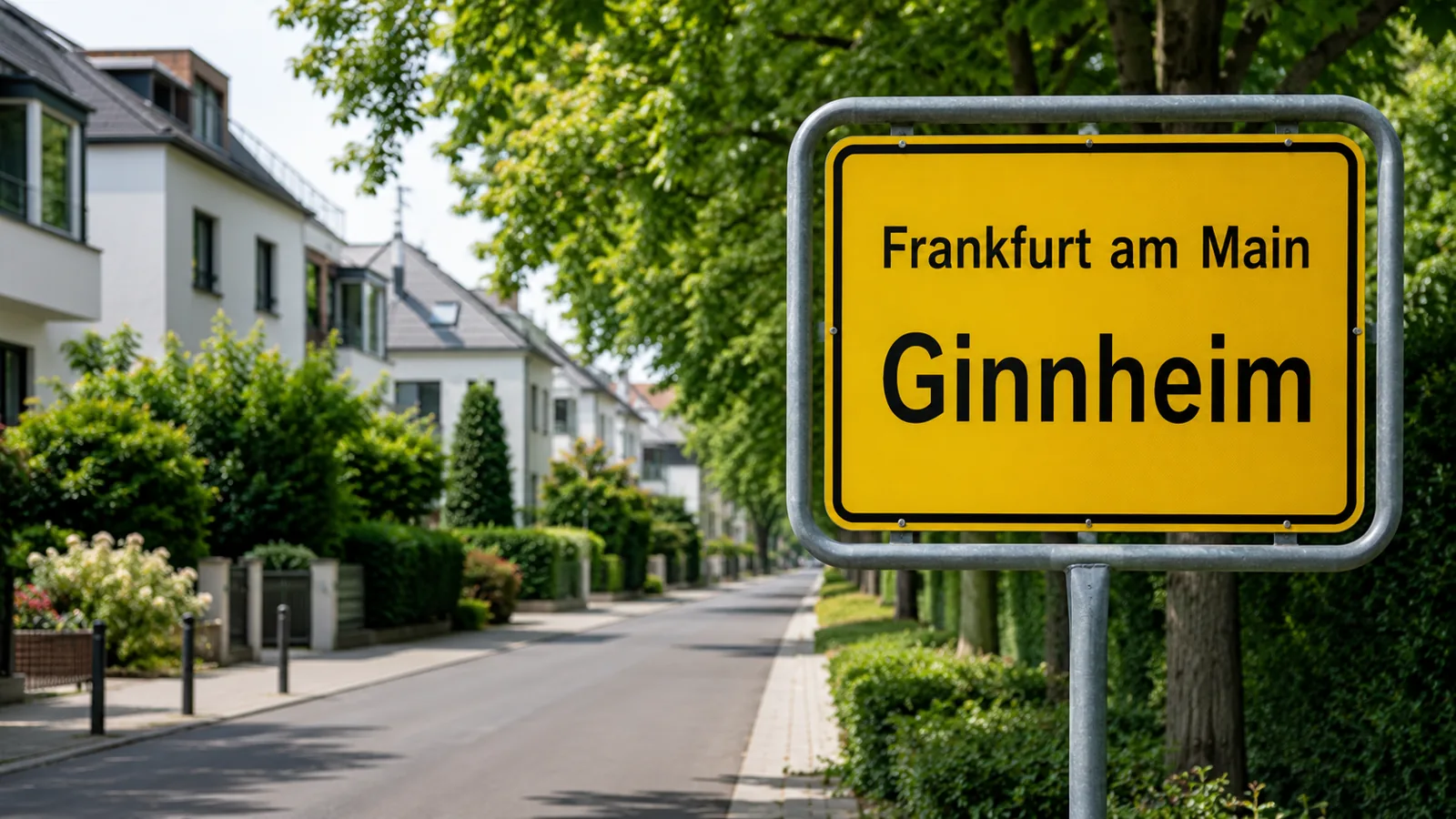 Ortseingangsschild Frankfurt am Main – Ginnheim