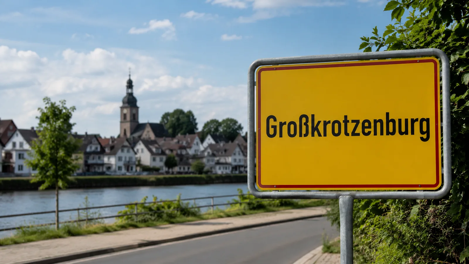 Ortseingangsschild Großkrotzenburg