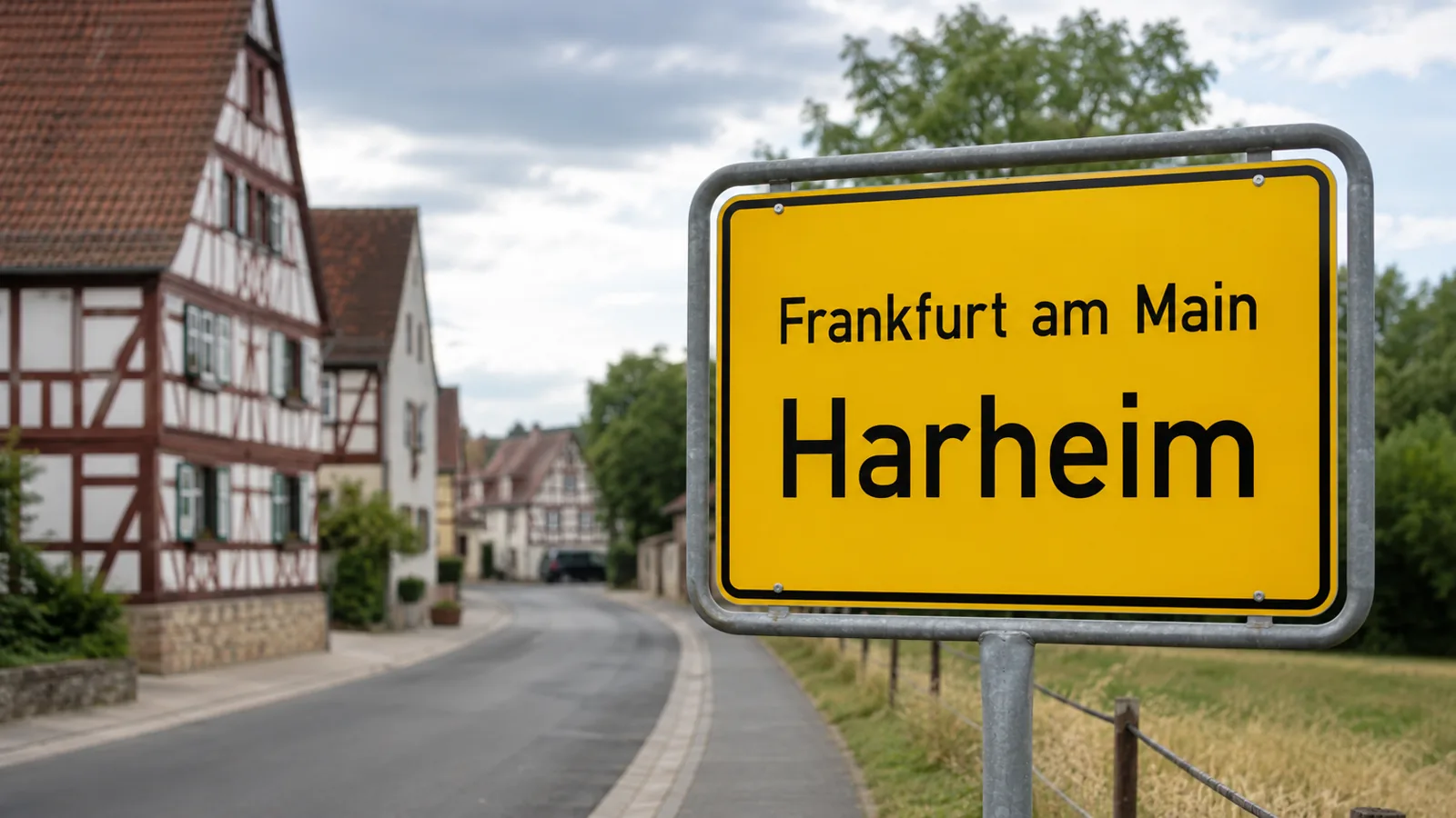 Ortseingangsschild Frankfurt am Main – Harheim