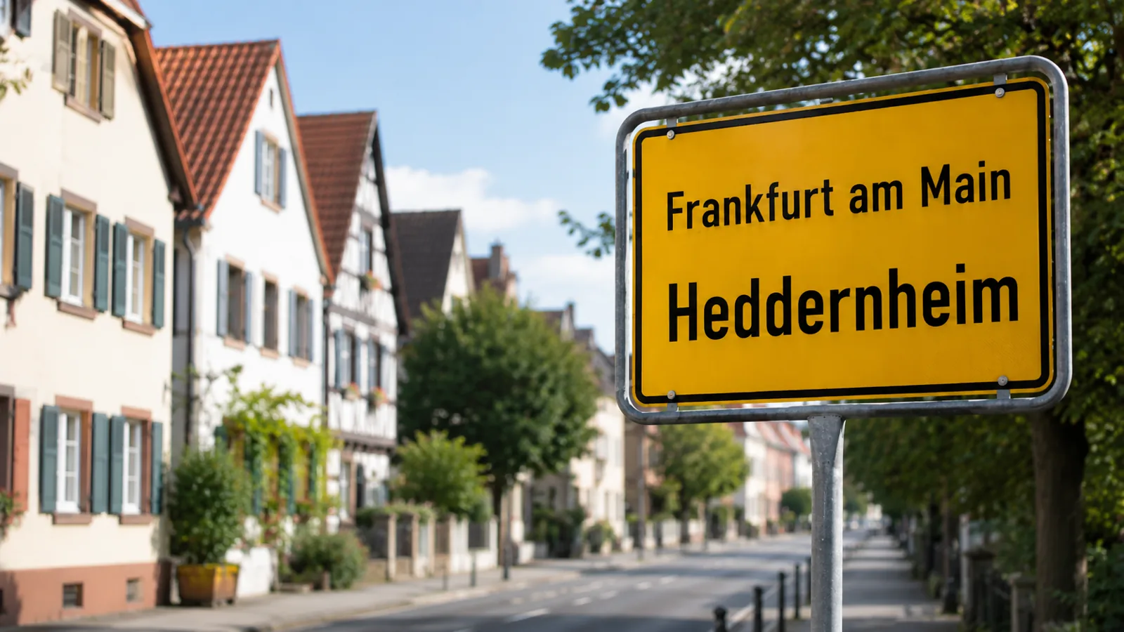 Ortseingangsschild Frankfurt am Main – Heddernheim