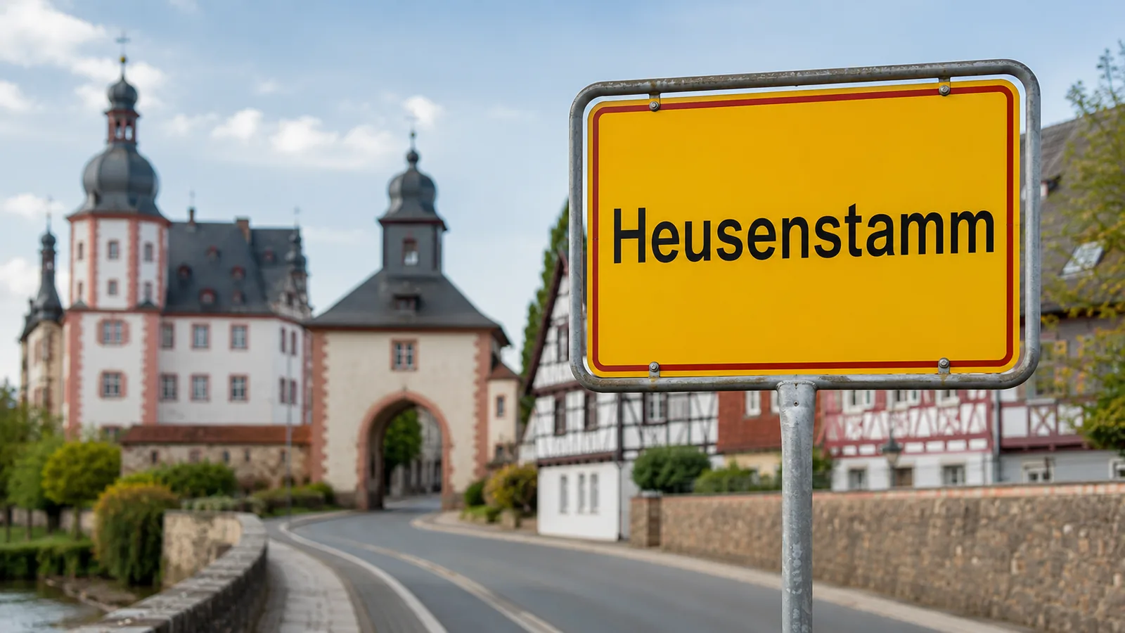 Ortseingangsschild Heusenstamm