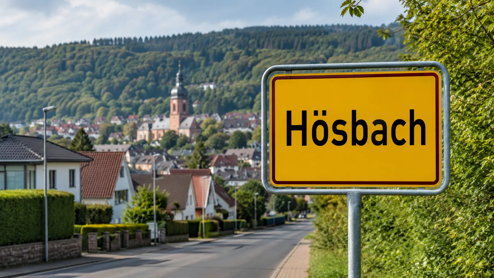 Ortseingangsschild Hösbach