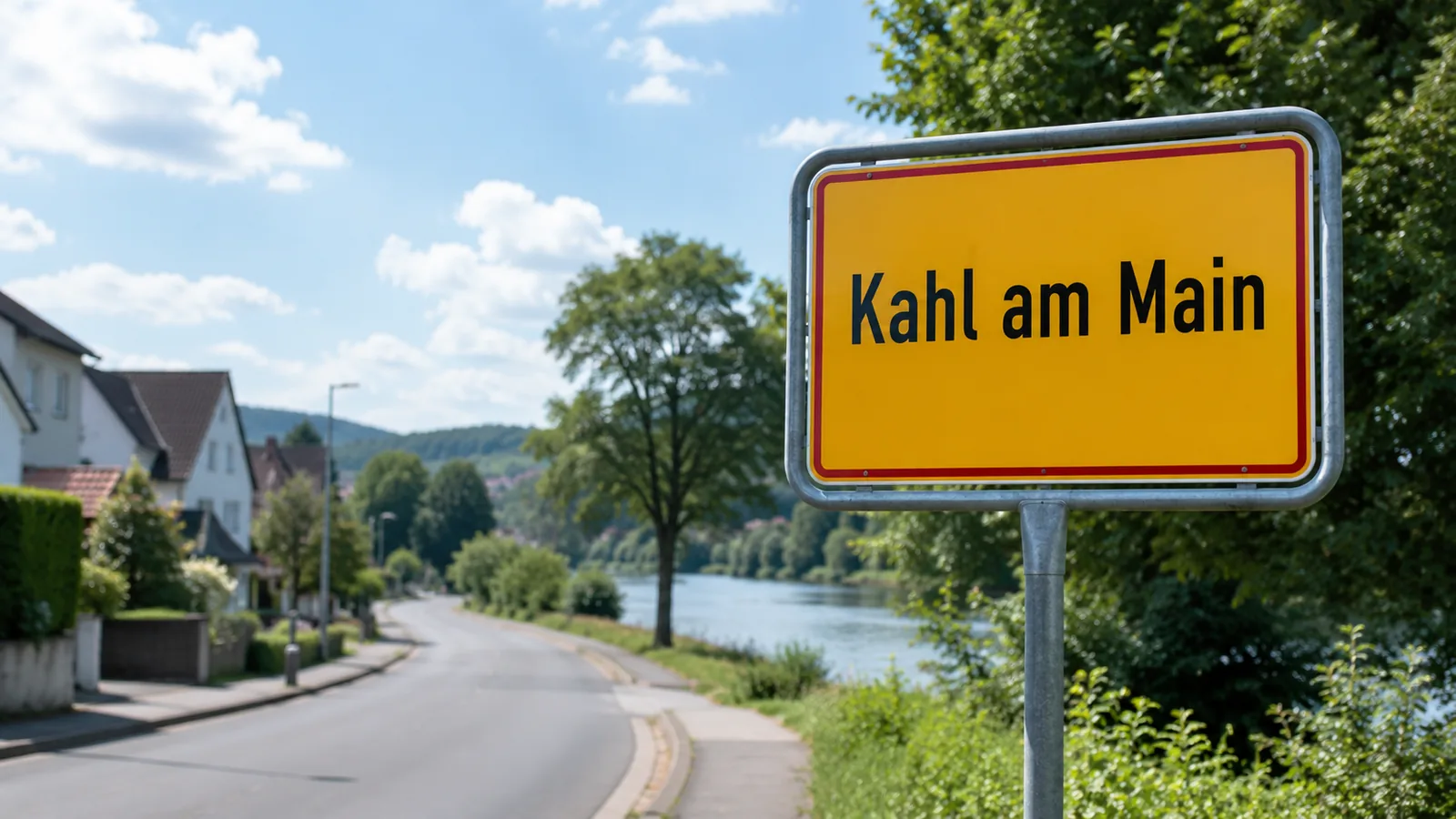 Ortseingangsschild Kahl am Main