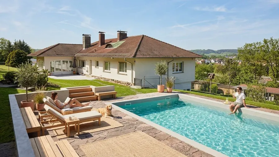 Sanierungsvorschlag Pool und Garten