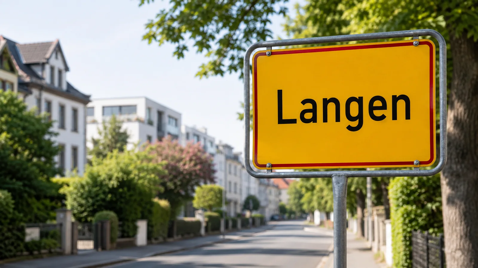 Ortseingangsschild Langen