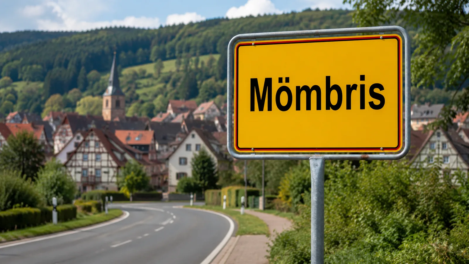 Ortseingangsschild Mömbris