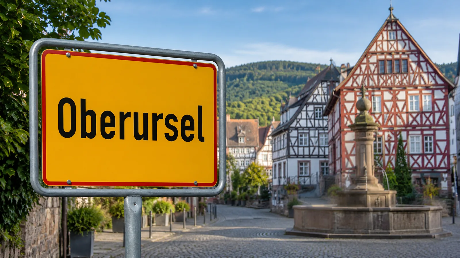 Ortseingangsschild Oberursel (Taunus)