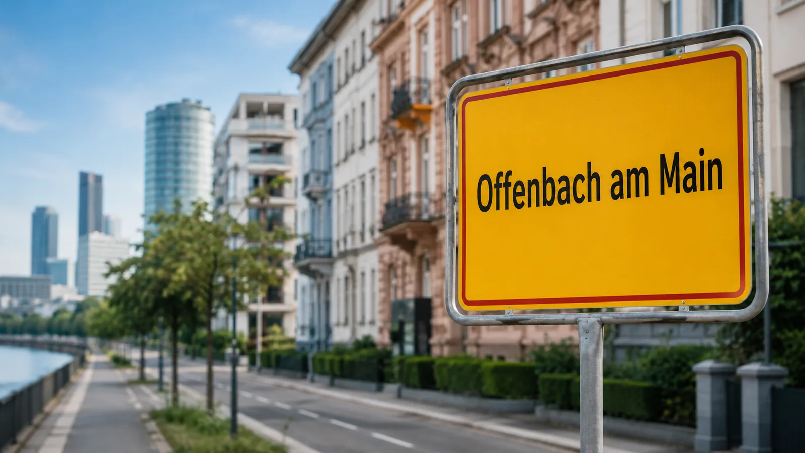 Ortseingangsschild Offenbach am Main