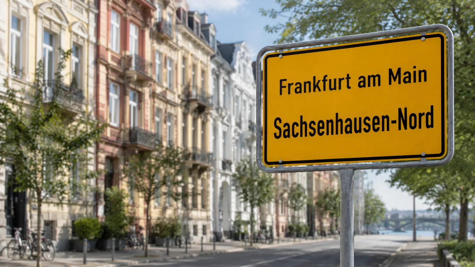 Ortseingangsschild Frankfurt am Main – Sachsenhausen-Nord