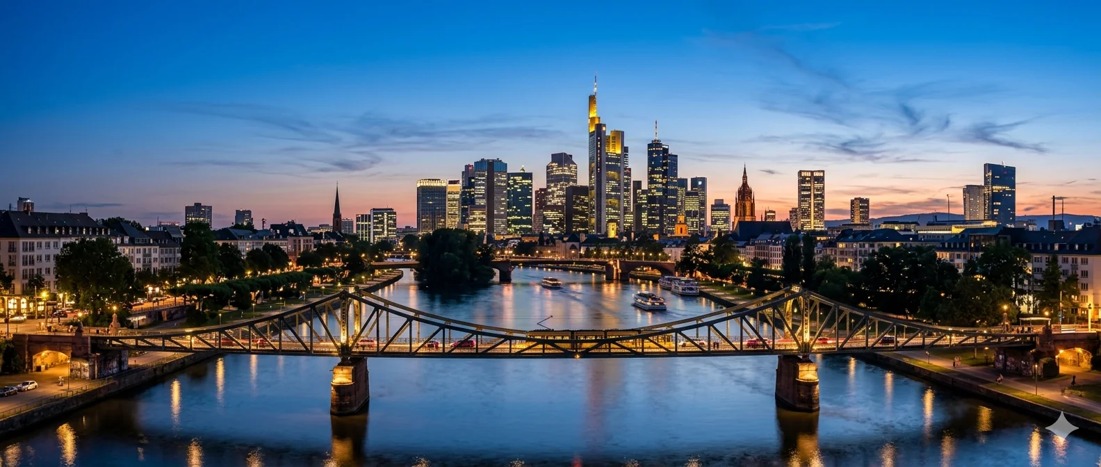Frankfurt Skyline bei Twilight