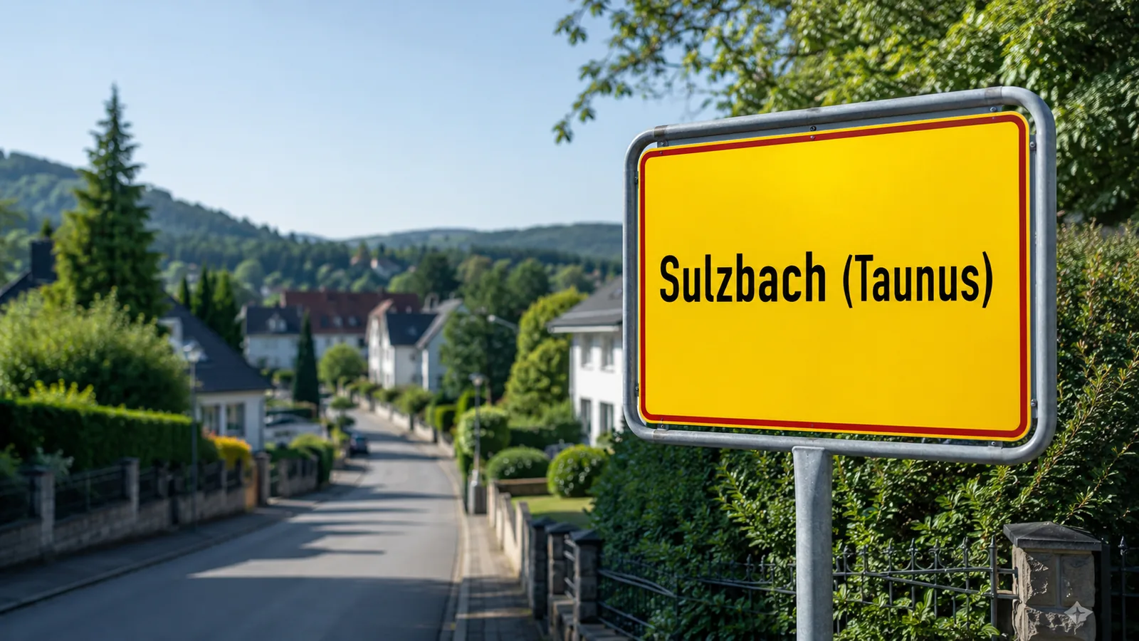 Ortseingangsschild Sulzbach (Taunus)