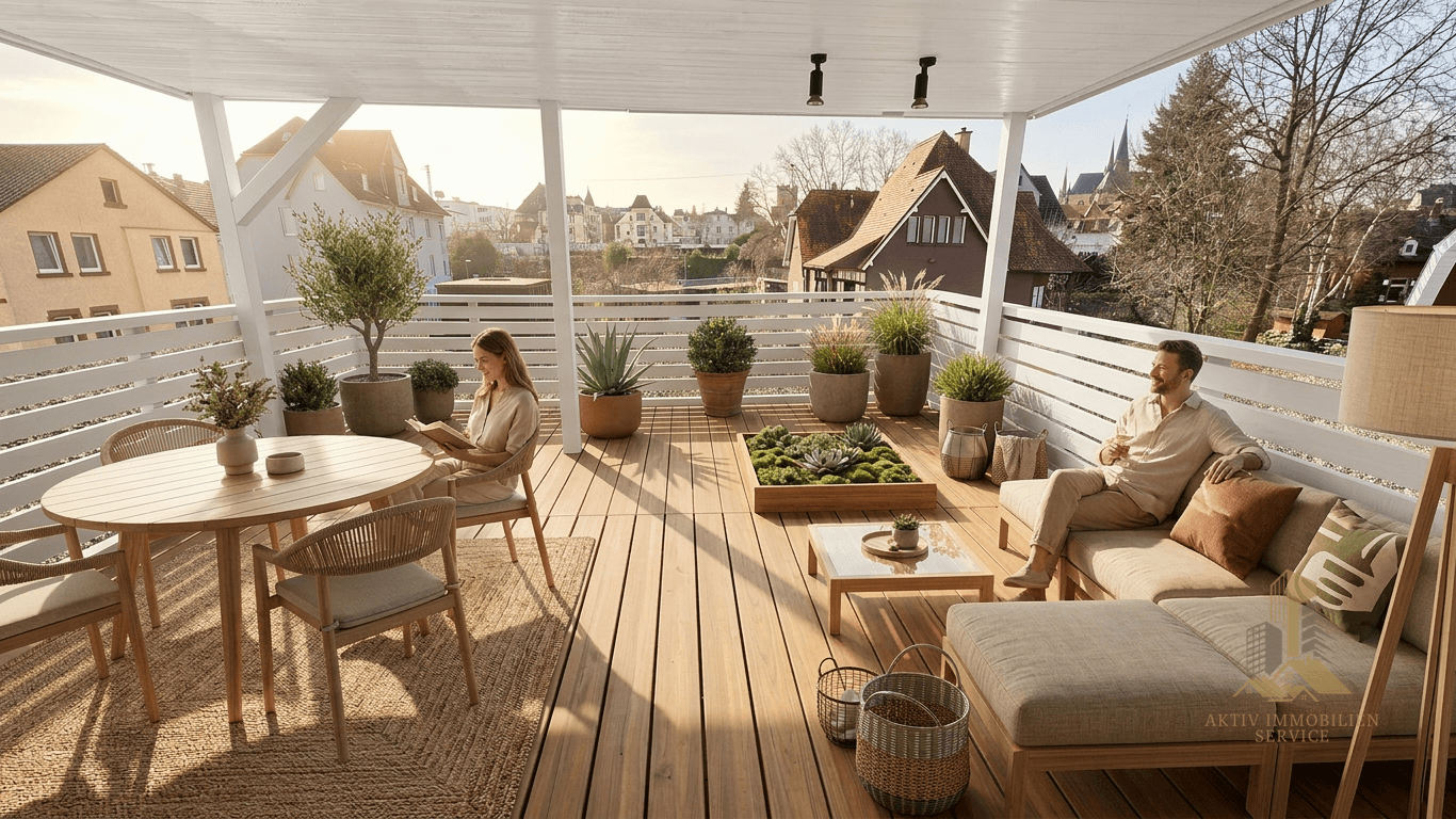 Dachterrasse, "visualisiert"
