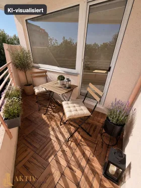 Balkon mit Ki visualisiert