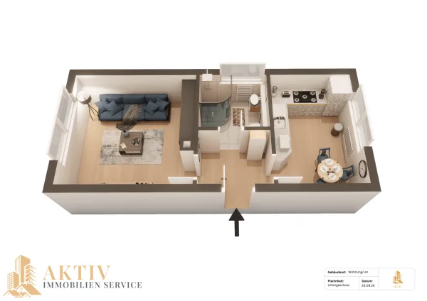 3D-Plan der Wohnung